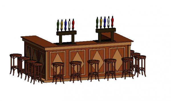 BAR WITH STOOLS