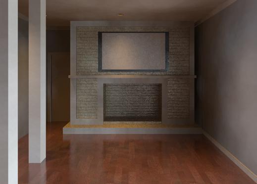 FIREPLACE WITH TV