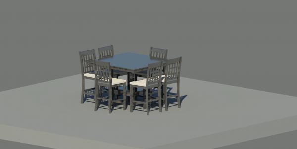 Dining Table and Chairs (Bar height) - Chair