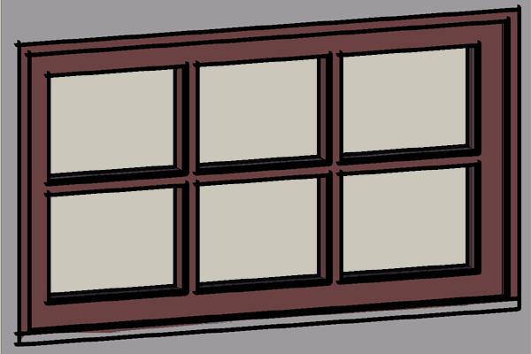 3x2 Wood Transom Window
