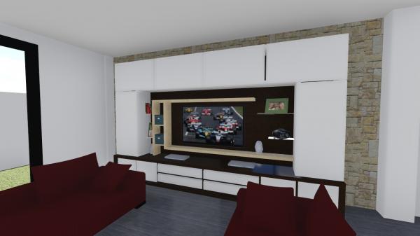 aparador de salon moderno con tv