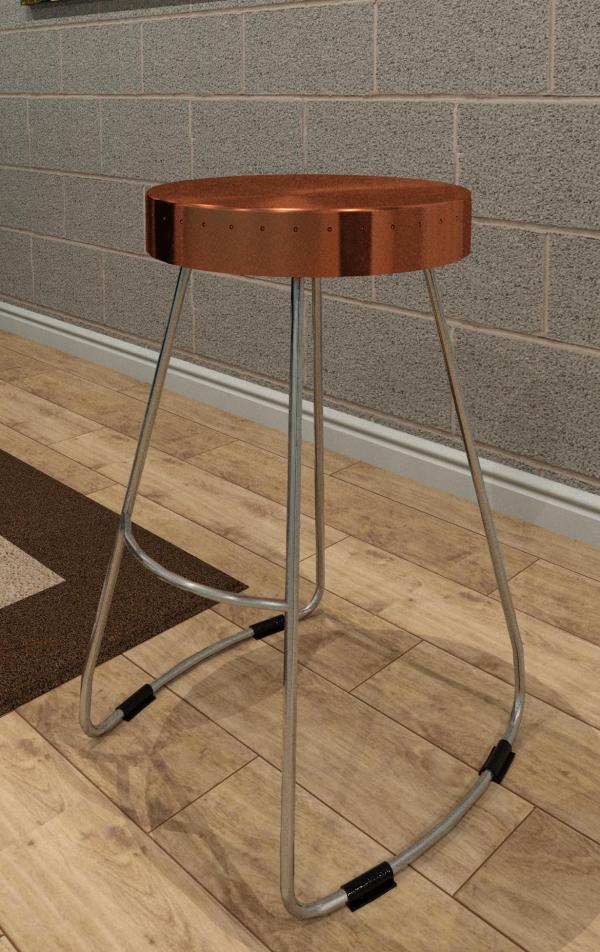 Copper Style Bar Stool / Kitchen Stool
