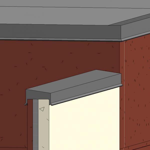 12" parapet cap flashing (annotated)