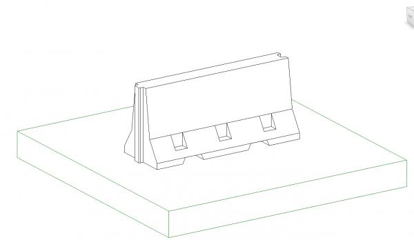 floor based concrete barricade blockade barrier