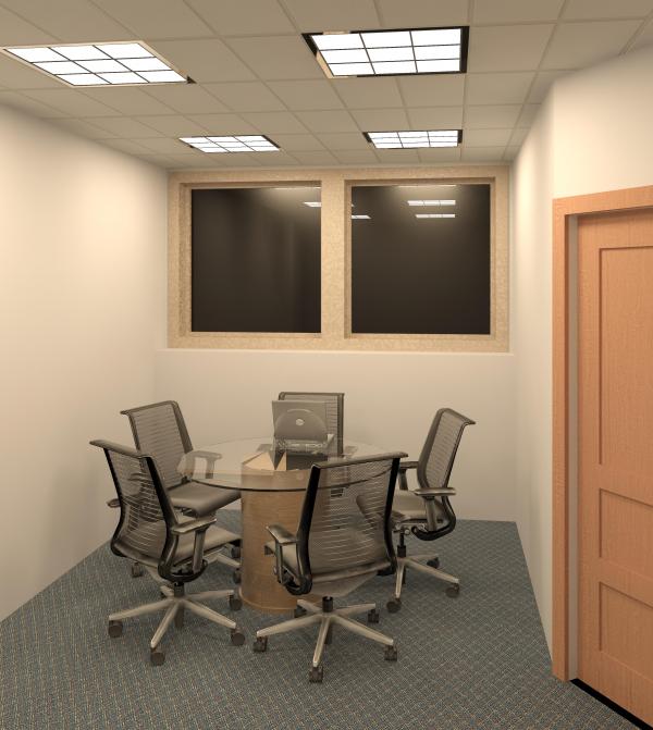 round glass conference table