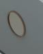 Circular mirror with wood frame