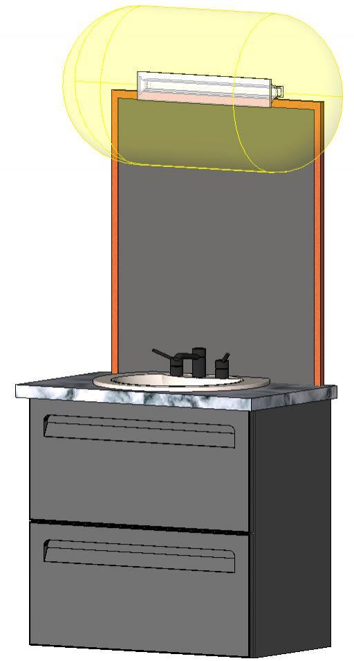 Lavatory Sink and Base Cabinet with mirror