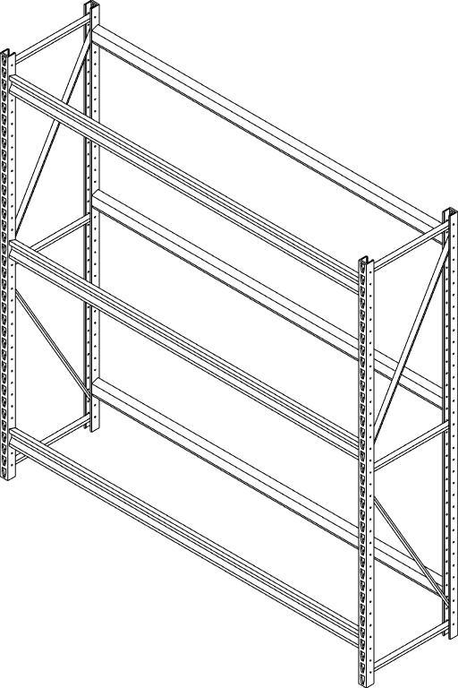 Tire Rack - 6'H x 6'W x 18"D  non parametric