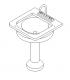 Pedestal Sink with faucet Set