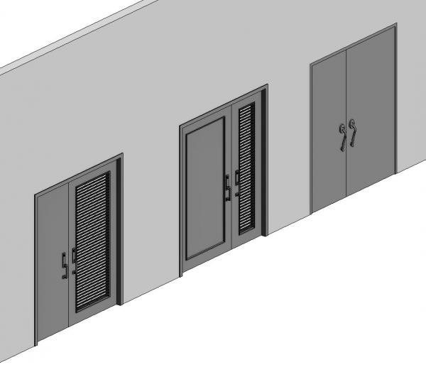 Double Swing Door (Uneven)
