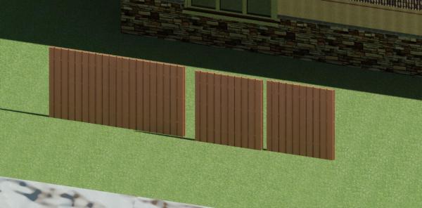 Wooden fence