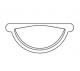 Lindab RG 125 - Gutter Stop End - 2D
