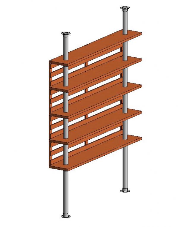 Industrial Pallet Wall Shelf