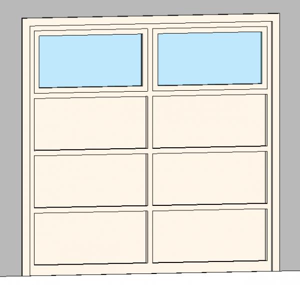 8X8 GARAGE DOOR WITH 8 PANELS