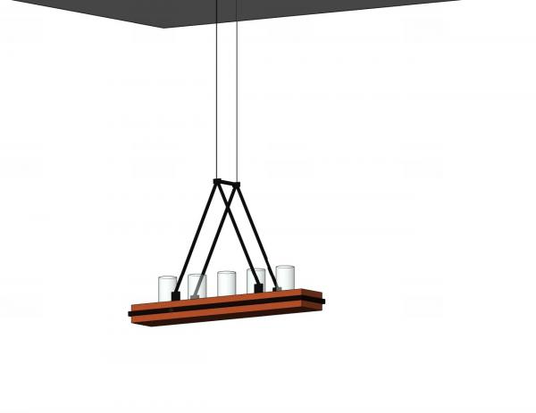 Pendant Light - linear 5 light