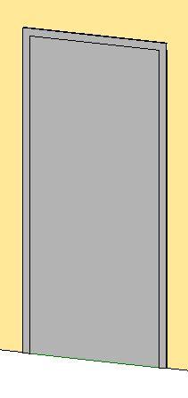 HM Door Sgl. rabbit frame