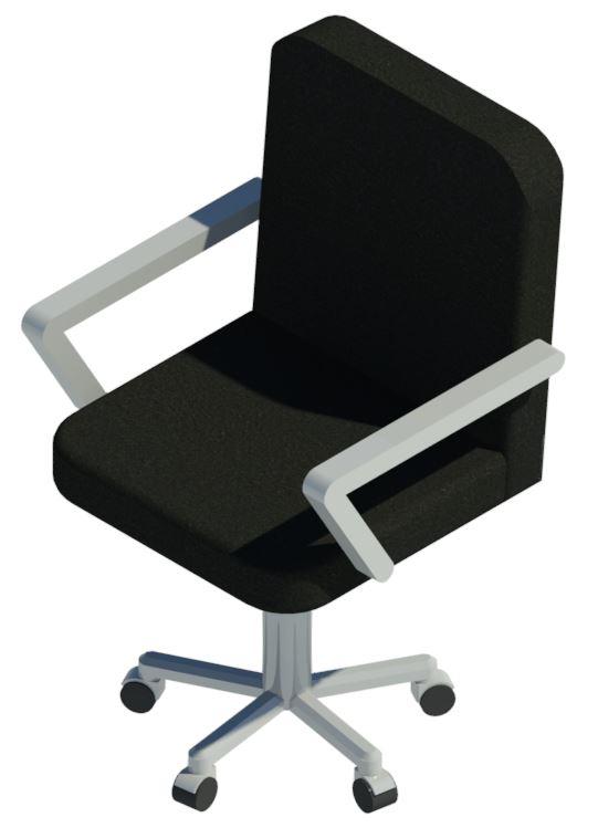 Office chair with leather seat