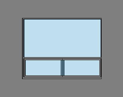 Fixed over (2) Awning Windows