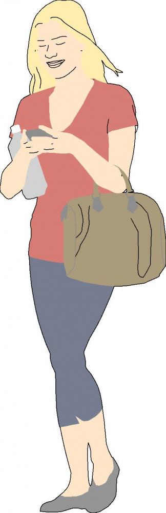 A flat Human figure