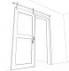 Interior barn door