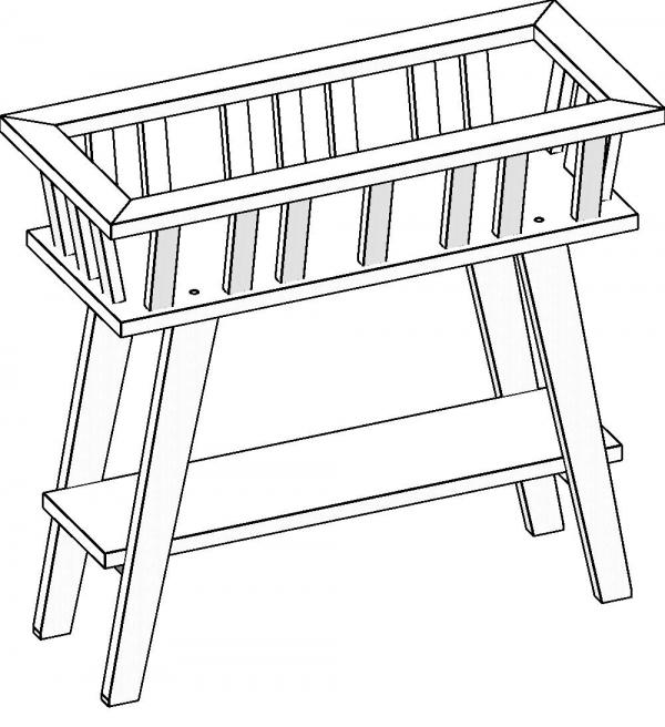 Plant stand, white