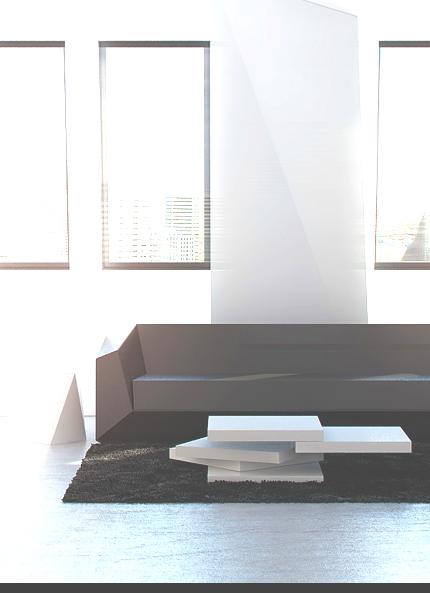 Modern square coffee table