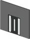 Parametric Front Entry Door With Sidelights And Vision Panel