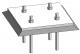 Base plate with anchors and grout