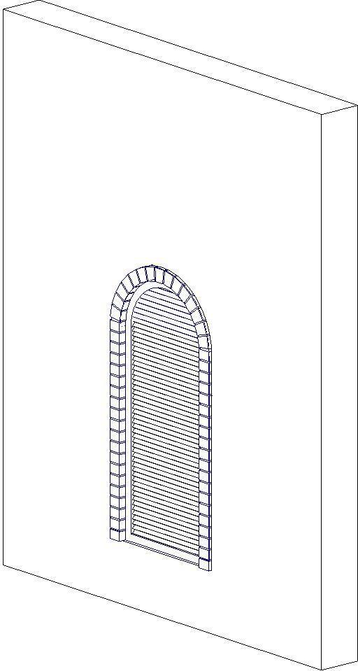 Arch Head Louver with Brick Arch Trim