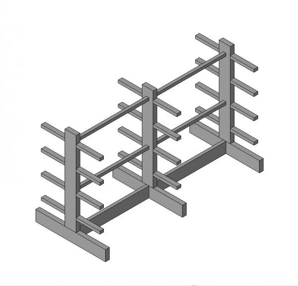 Double Loaded Storage Rack- Industrial type