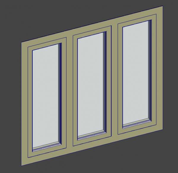 TRIPLE HUNG WINDOW 4'6"