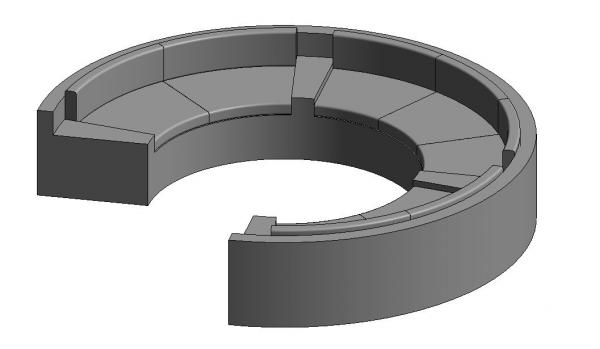 3/4 Round Couch
