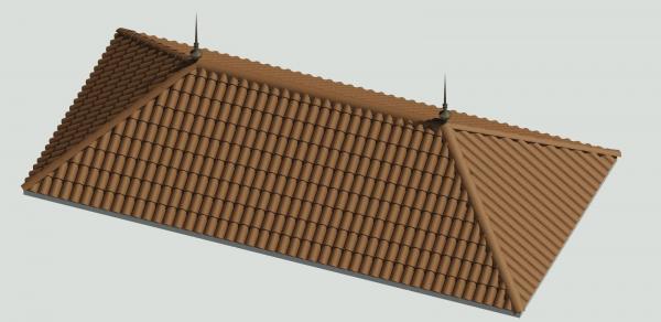 Spanish Roof Tiles Family For Revit