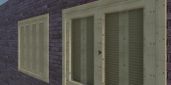 wooden window