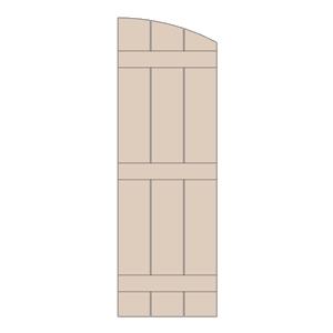 Arched Shutter - Boarded (Parametric, Wall Based)
