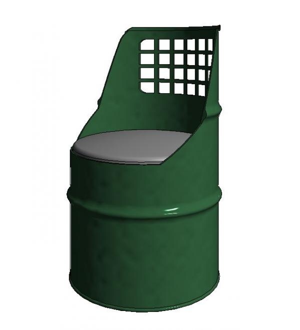 OIL DRUM CAFE CHAIR