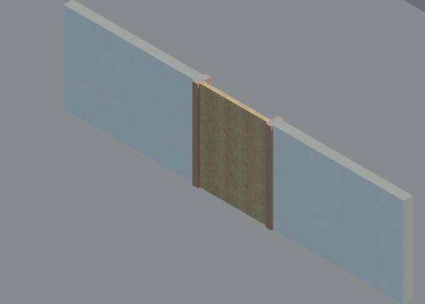HALF DOOR W/ HALF FRAME FOR HALF WALL