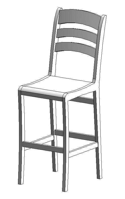 Outdoor Bar Chair - Seaside Casual "Charleston Bar Chair"
