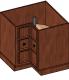 Corner Cabinet with two Lazy Susan Shelves