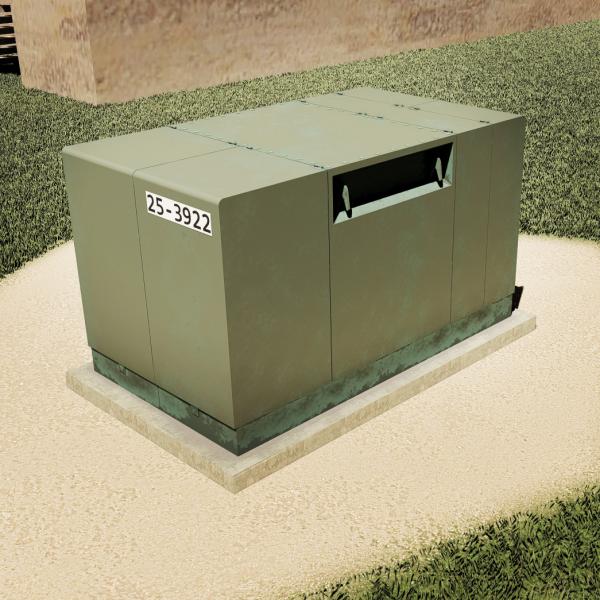Transformer Housing 4' x 4' x 7' with Concrete Pad