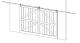 Interior double slider barn door
