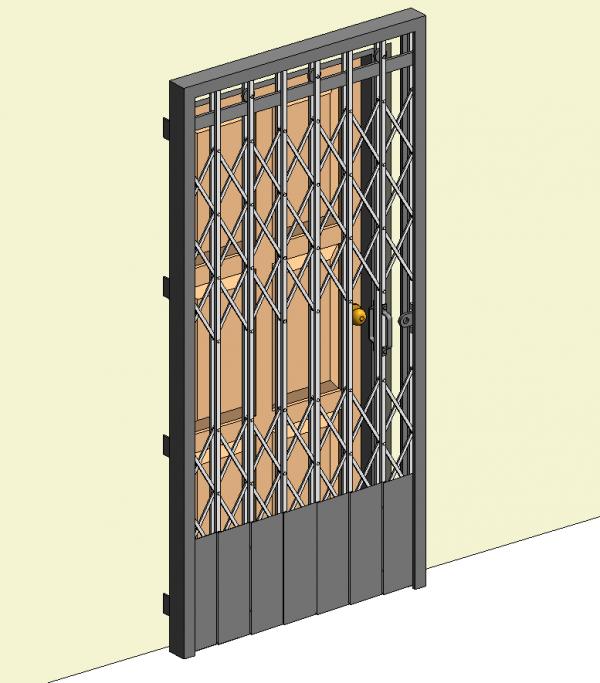 Iron Grill Door (Burger Door) (One Side) (For Exterior) (TB_20200614)