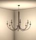 8-Lt Minimal Traditional Pendant Chandelier