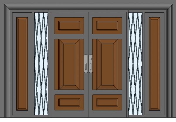 Door double Wood Pannel_Moredern