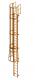 Cotterman Roof Ladder with Cage and Walk-thru railing