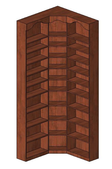FLOOR-TO-CEILING CORNER BOOKSHELVES