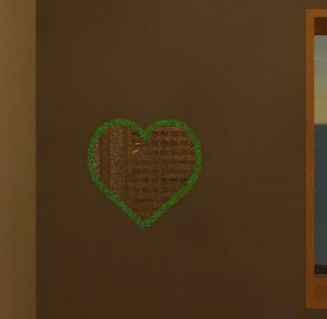 Green LED heart light mirror