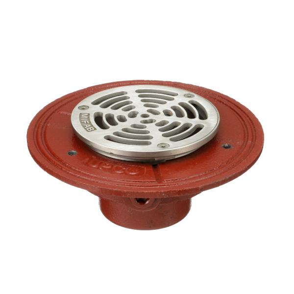MIFAB® F1000 - FLOOR DRAIN WITH HEAVY DUTY STAINLESS STEEL STRAINER