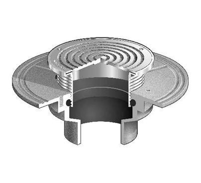 MIFAB® C1100-RC - FLOOR CLEANOUT WITH CARPET MARKER, ROUND ADJUSTABLE COVER AND