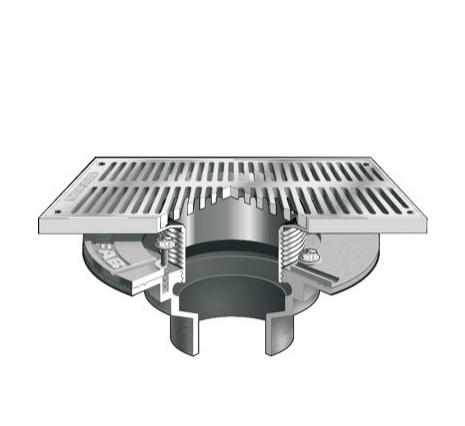 MIFAB® F1100-C-RS - FLOOR DRAIN WITH  RECTANGULAR STRAINER FOR MEMBRANE FLOOR AR
